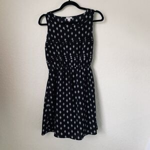 Xhilaration Dress Women M Black White Diamond Fit Flare Casual Office Minimalist